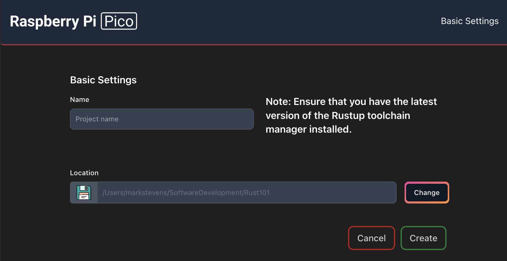 Create New Rust Project